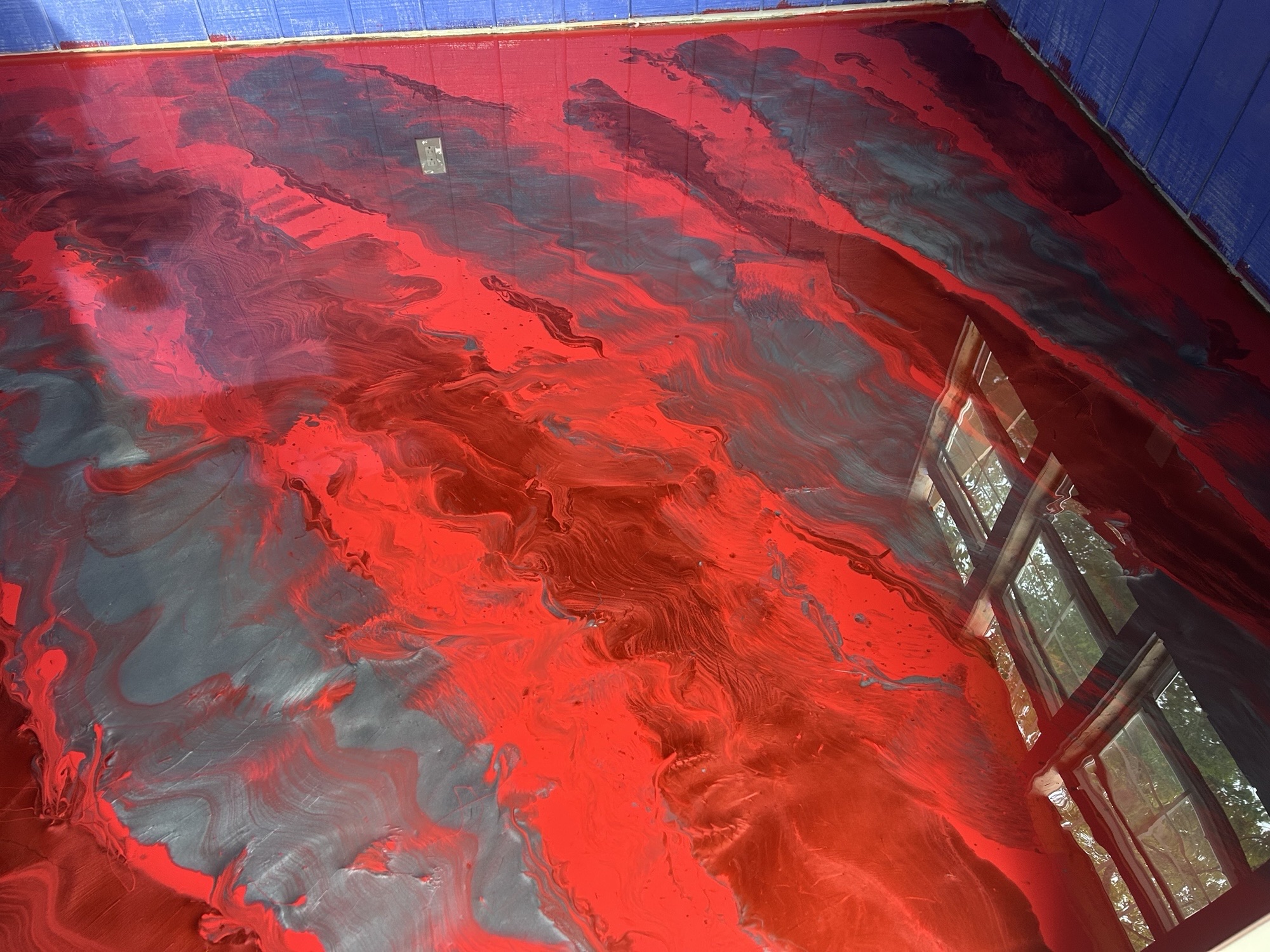 Red metallic epoxy