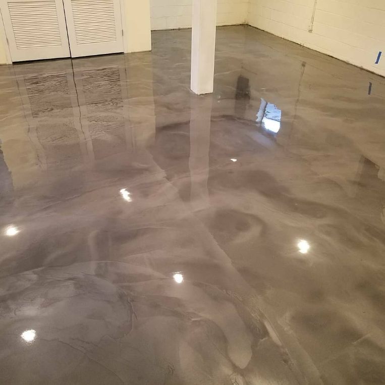 Metallic epoxy flooring
