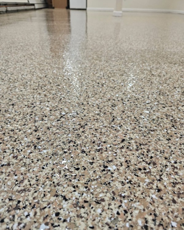 Flake epoxy close-up texture